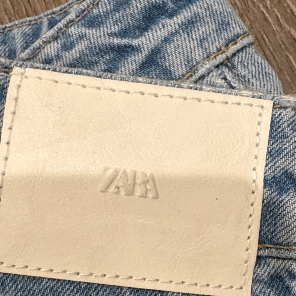 Zara Light Blue Straight Leg Jeans - Picture 6 of 6